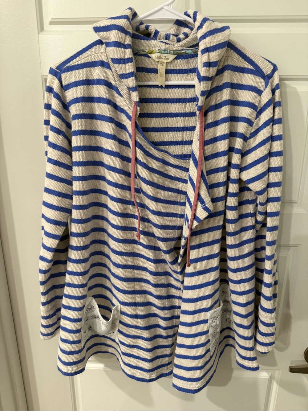 Matilda Jane Blue & Cream Striped Hooded Sweater